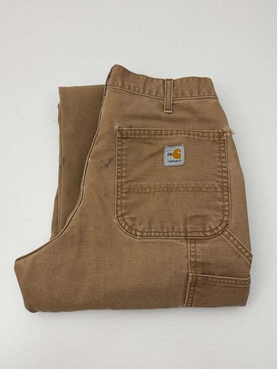 Carhartt Other - Carhartt Flame Resistant (FR) Brown Duck Canvas Carpenter Work Pants 32x32